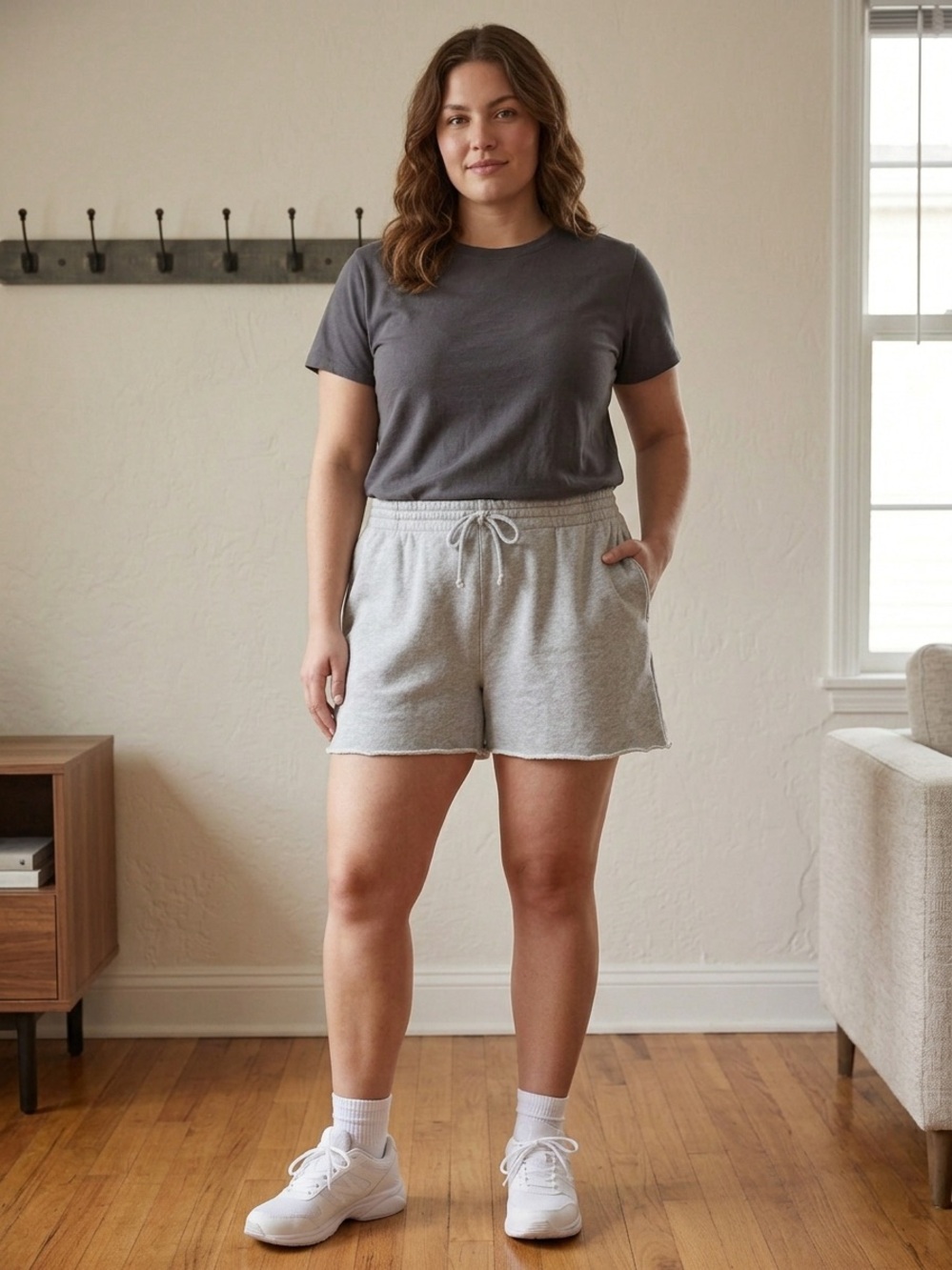 Aritzia TNA Light Cozy Fleece Boyfriend Sweat Shorts
